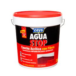 Aguastop Caucho Fibras Rojo 20 Kgs