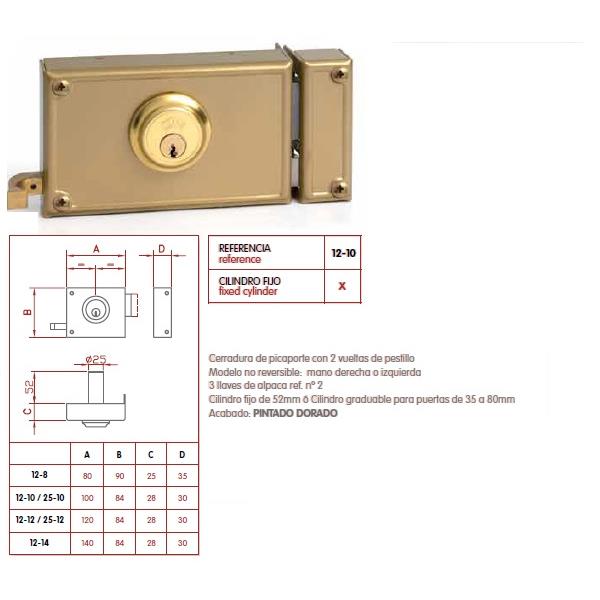 Jis Cerradura 12-10 I