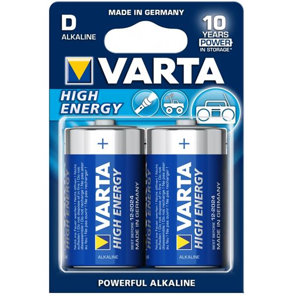 Pila Varta LR20 Tipo D Alcalina High Energy