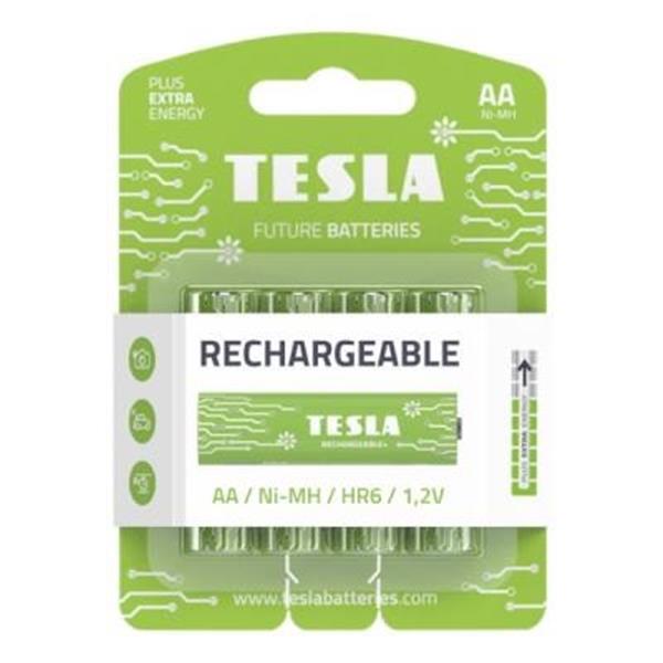 Pilas Recargables Tesla AA HR06 GREEN+ 4 Unidades