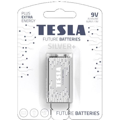 Pilas Tesla 9V SILVER+ 6LR61 1 Unidad