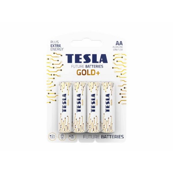 Pilas Tesla AA GOLD+ LR06 4 Unidades