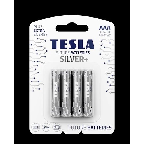 Pilas Tesla AAA SILVER+ LR03 4 Unidades